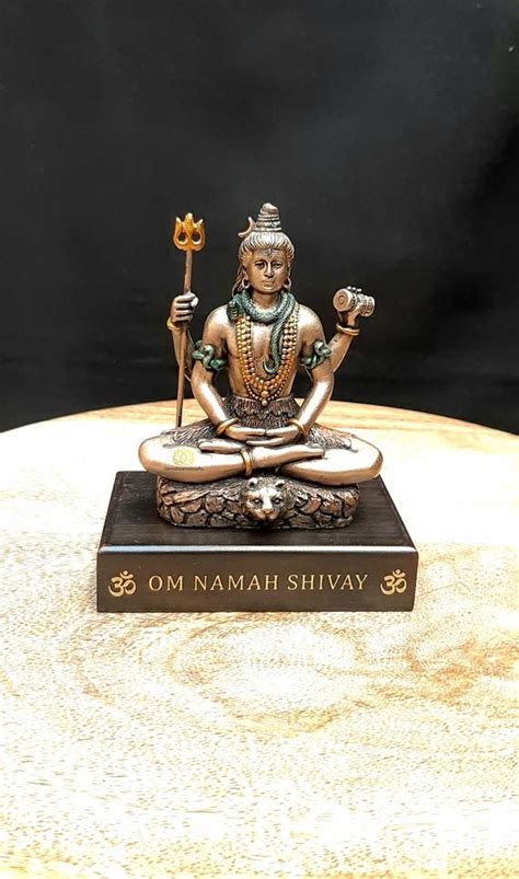 Shiva Statue Meditating Shiva Lord Shiva With Wood Base - Etsy | Shiva ...