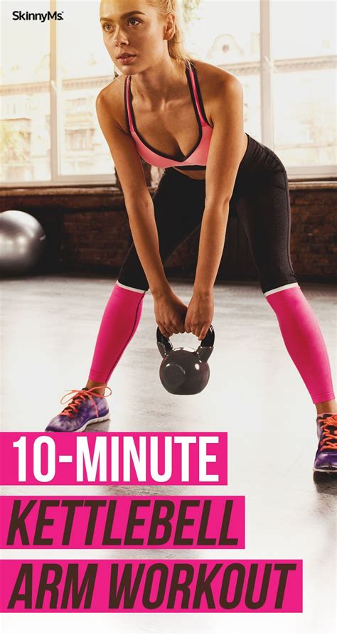 10 Minute Kettlebell Arm Workout For Beginners Kettlebell Arm Workout Arm Workout For