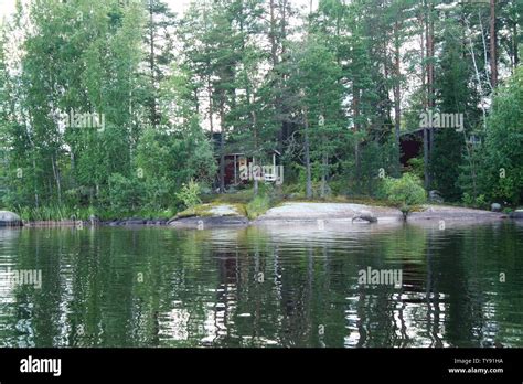 landscape of lake Saimaa, Finland Stock Photo - Alamy