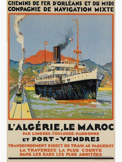 Algerie Maroc Vintage Travel Poster Poster By Stickart Marek