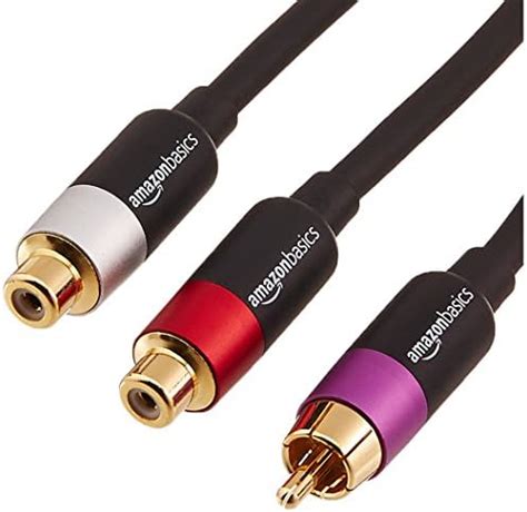 Amazon Basics Cable Divisor Adaptador En Y Rca De Macho A Hembras