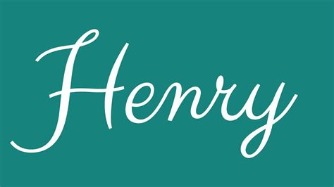 Learn How To Sign The Name Henry Stylishly In Cursive Writing Youtube