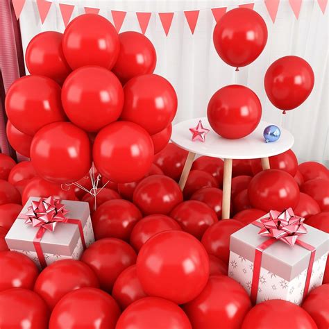 Jobkoo Red Balloons Red Latex Balloons 12 Inch 60 Pcs