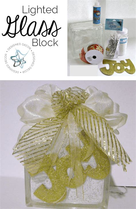 Tutorial For Decorating Glass Blocks ~ Designed Decor