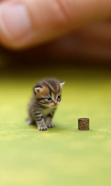 Premium Photo The Worlds Smallest Kitten Generative Ai