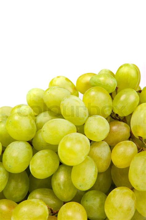 Bunch Of Green Grapes Laying Isolated Colourbox