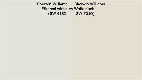 Sherwin Williams Ethereal White Vs White Duck Side By Side Comparison