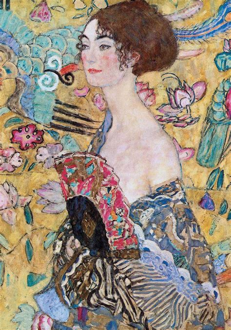 Puzzle Gustav Klimt Dame mit Fächer 1 000 Teile