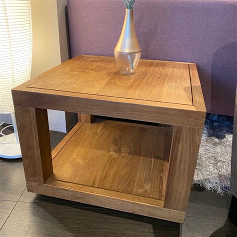 Product Duplex Teakwood Side Table Expats Furniture Rental