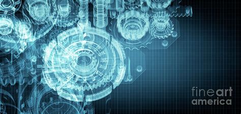 blueprint project  engine design  gears photograph  michal