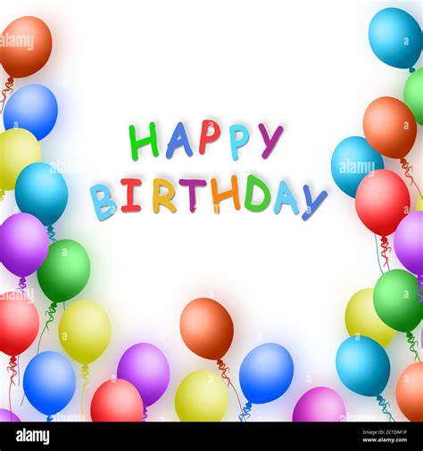 Happy Birthday Balloons Stock Photo - Alamy