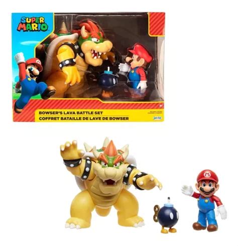 Set Figuras Super Mario Batalla De Lava De Bowser Cuotas Sin Inter S