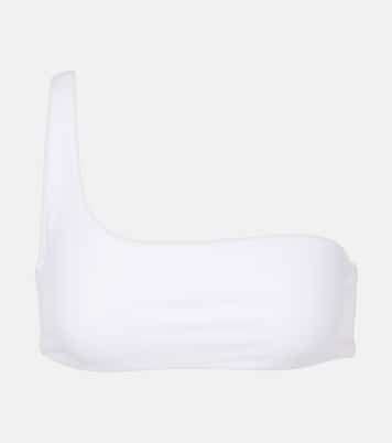 Eliza One Shoulder Bikini Top In White Jade Swim Mytheresa