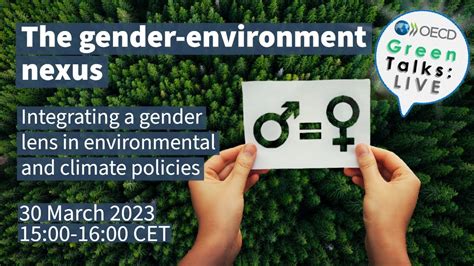 Oecd Green Talks Live The Gender Environment Nexus Youtube