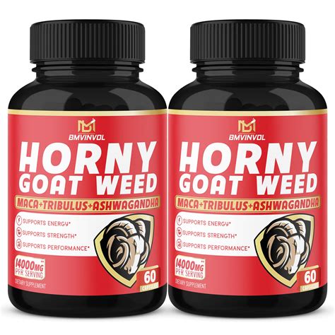 Horny Goat Weed Capsules Mg Herbal Blend With Maca Tribulus