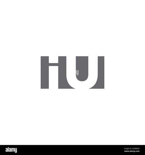 Iu Logo Monogram With Negative Space Style Design Template Isolated On