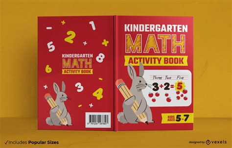 Kindergarten Math Activity Book Cover Vector Download