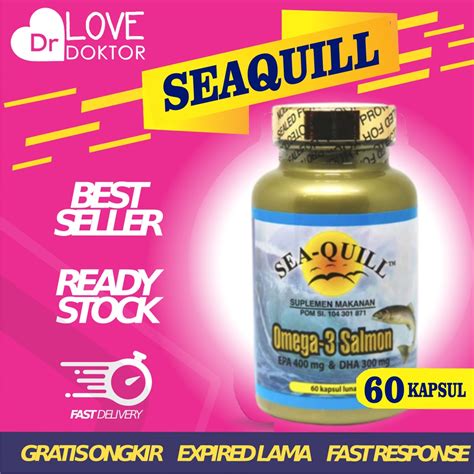 Jual SEA QUILL SEAQUILL SEA QUILL OMEGA 3 SALMON FISH OIL KOLESTEROL