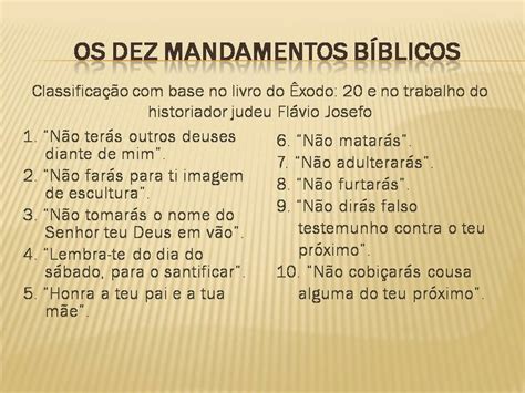 Quais Sao Os Dez Mandamentos Da Biblia