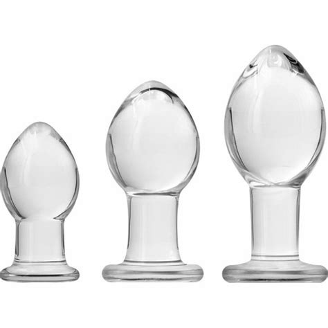 Crystal Glass Dildo Butt Plug Sex Toy Ass Trainer Set Adult Anal Plugs Men Women 657447102233 EBay