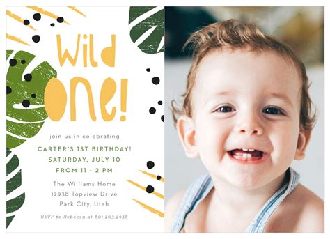 Wild One First Birthday Invitations by Basic Invite