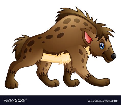 Funny hyena cartoon Royalty Free Vector Image - VectorStock