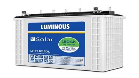 V Luminous Lptt L Solar Tall Tubular Battery At Rs In