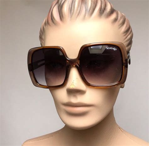 70s Oversized Rodolfo Sunglasses Large Square Vintage Eyewear Etsy Sunglasses Vintage