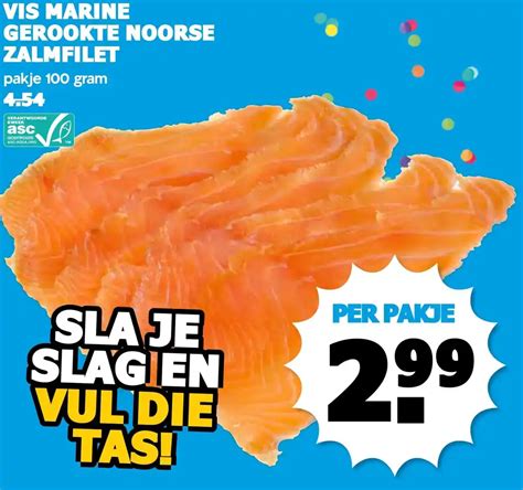 Vis Marine Gerookte Noorse Zalmfilet Aanbieding Bij Boon S Markt