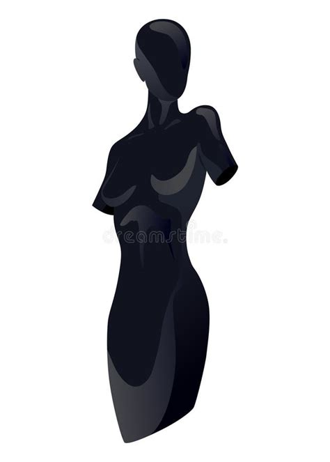 Mannequin Silhouette Of Women Flat Female Fashion Character Front View