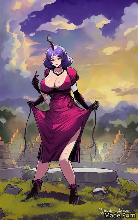 Porn Image Of Marble Air Kiss Cloud Purple Hair Fuchsia Medium Shot Created By AI
