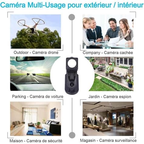 MHDYT Mini Camera Espion Enregistreur Full HD 1080P Magnetic Spy Cam