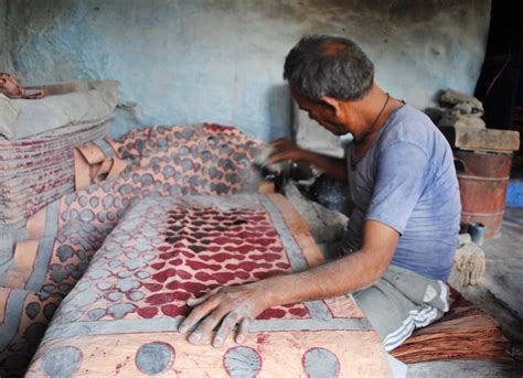 A Printer Makes Traditional Phetiya Prints In Akola Rajasthan It Is