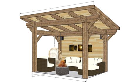 129 Sloped Pergola Straight Frame 88 Front Side 2 Ontario