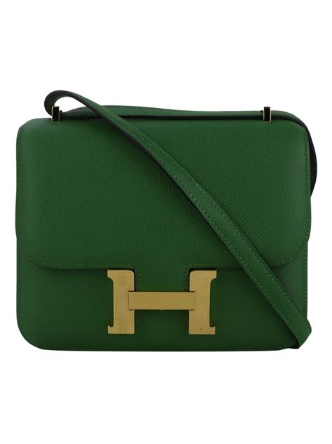 Hermes Constance Em Bolsa Crossbody De Couro Epsom Verde