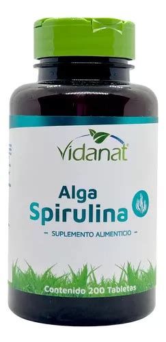 Alga Spirulina 200 Tabletas De 400 Mg Vidanat MercadoLibre