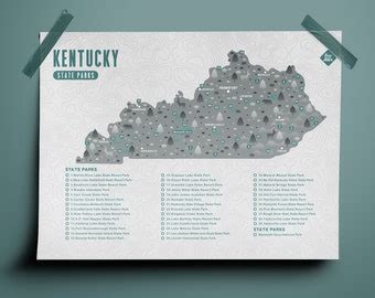 West Virginia State Park Map Checklist Etsy