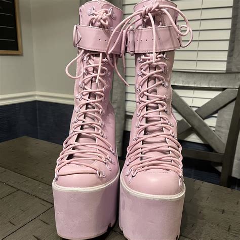 Dollskill Lavender Traitor Platform Boots Size Depop