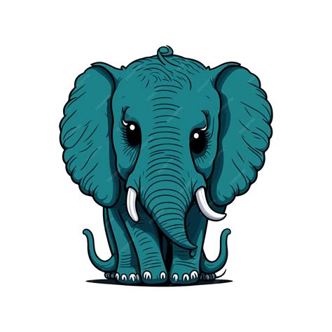 Premium Vector Vector Cute Elephant Cartoon Design