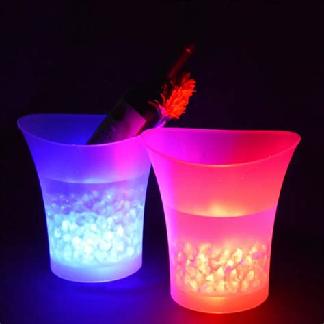 5L Volume Plastic Led Ice Bucket Color Changing 5L Bars Nightclubs LED