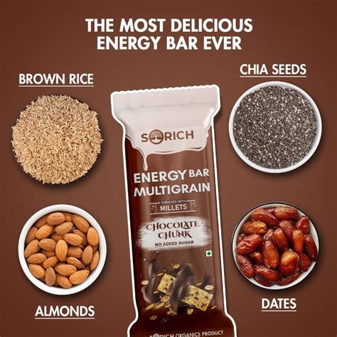 Buy Sorich Organics Multigrain Energy Chocolate Chunk Bar With High