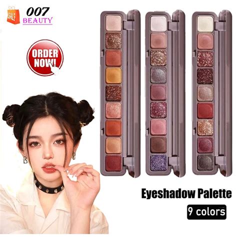 Jual 9 WARNA Korean Eyeshadow Palette Pigmented Glitter Eyeshadow Murah