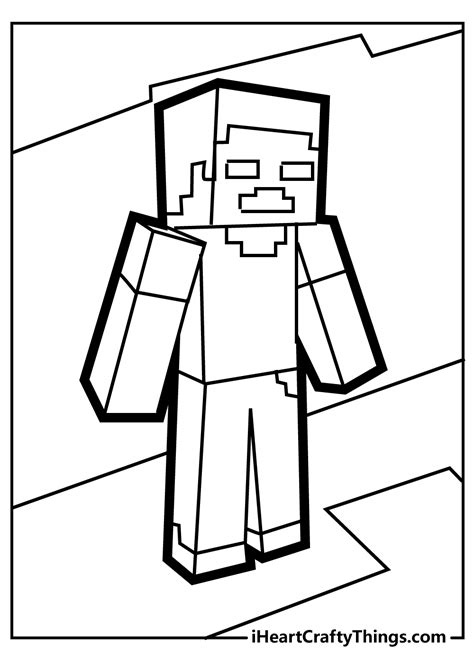 Minecraft Warden Coloring Pages - Free Printable Templates