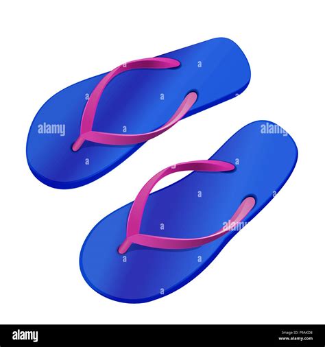 Beach Slippers Colorful Summer Flip Flops Blue And Pink Summer Flip