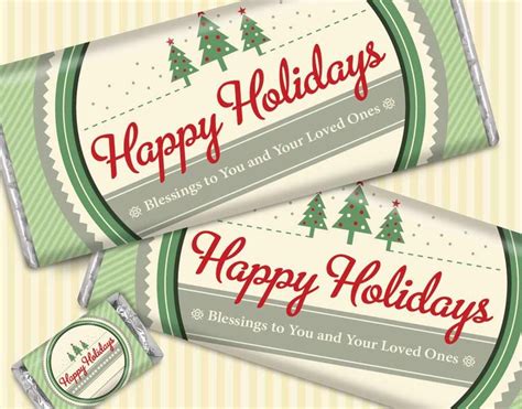 Wish Everyone A Happy Holiday With Personalized Candy Bar Greetings From Wh Candy Candyc