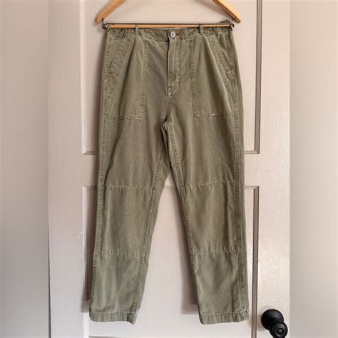 Anthropologie Pants Jumpsuits Anthropologie Cropped Army Green