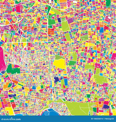 Tehran Streets And Buildings 3d Map, Iran Royalty-Free Stock