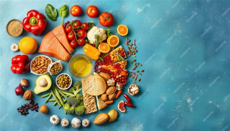 Premium Photo A Circle Of Food With A Circle Of Food On It With A
