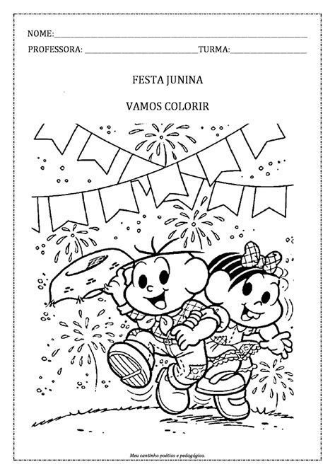 Capa De Prova Festa Junina Para Colorir - Capas para prova prontas Tema Festa Junina para colorir e colorido ...