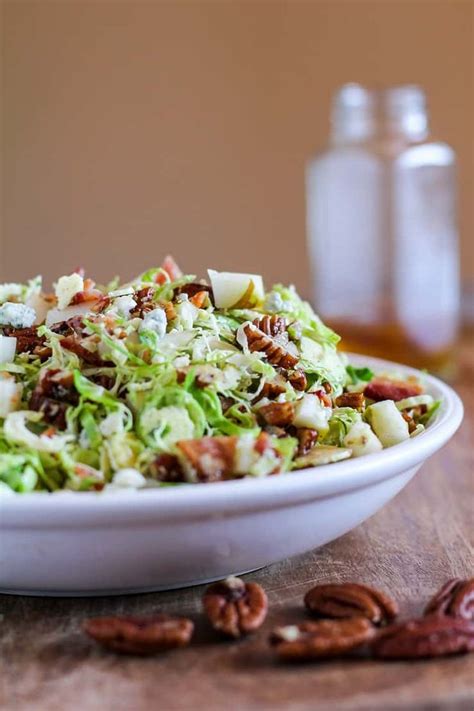 Brussels Sprout Chopped Salad With Warm Bacon Vinaigrette Vinaigrette